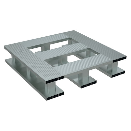 Vestil AP-2424-SB Aluminum Half Pallet Skid, 24 in L, 24 in W, 5.0625 H
