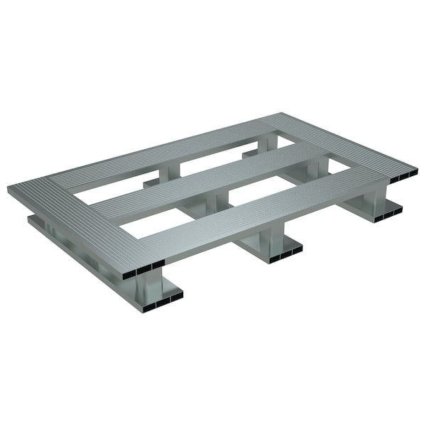 Vestil AP-4824-SB Aluminum Half Pallet, 24 in L, 48 in W, 5.0625 H