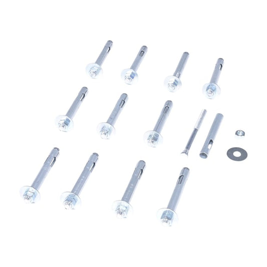 Vestil AS-124-12PK Sleeve Anchor, 1/2" Dia., 4" L, Steel Zinc Plated, 12 PK