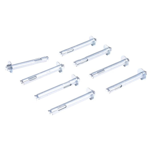 Vestil AS-124-8PK Sleeve Anchor, 1/2" Dia., 4" L, Steel Zinc Plated, 8 PK