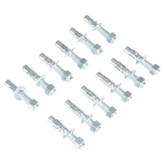 Vestil AS-344-12PK Sleeve Anchor, 3/4" Dia., 4" L, Steel Zinc Plated, 12 PK