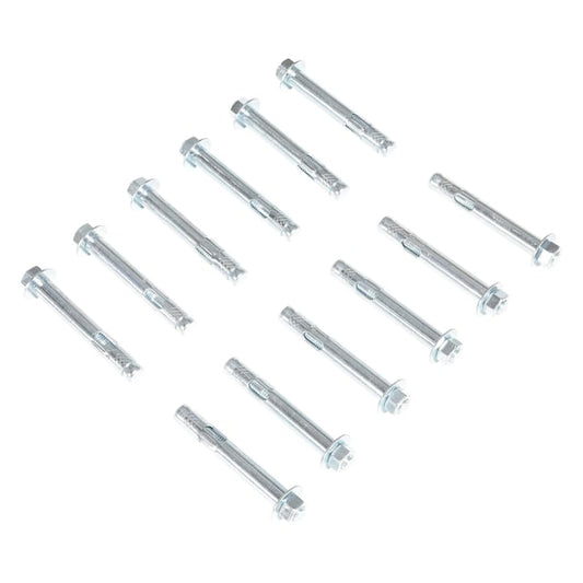 Vestil AS-584-12PK Sleeve Anchor, 5/8" Dia., 4" L, Steel Zinc Plated, 12 PK