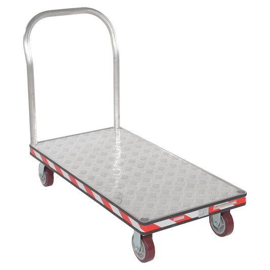 Vestil ATP-C-2448 Aluminum Treadplate Platform Truck Single Handle 24 x 48