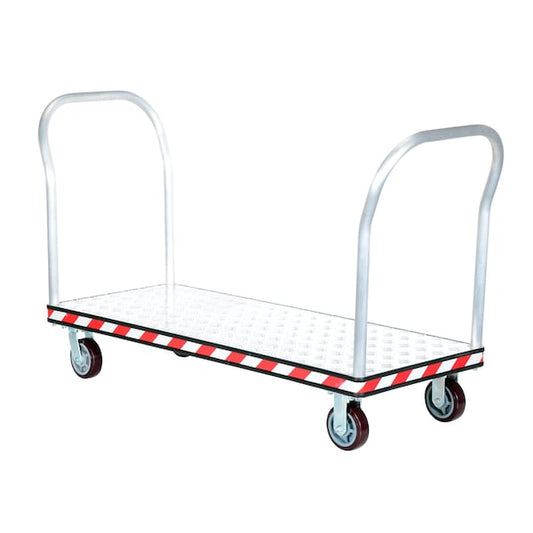 Vestil ATP-C-2460-2HDL Aluminum Treadplate Platform Truck Dual Handle 24 x 60