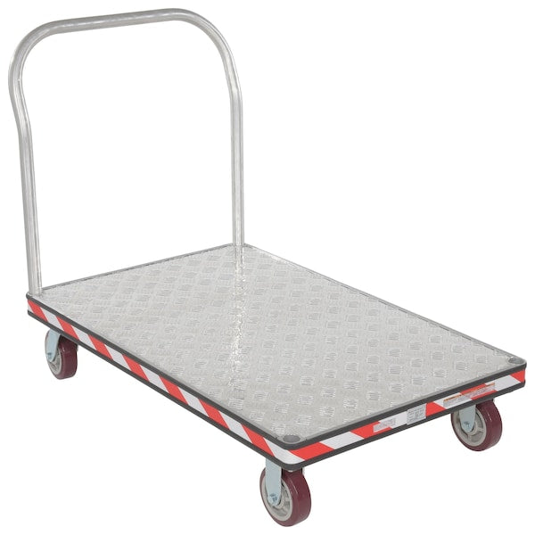 Vestil ATP-C-3048 Aluminum Treadplate Platform Truck Single Handle 30 x 48