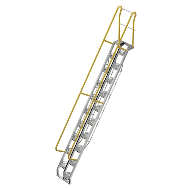 Vestil ATS-12-56-HDG 186.125 Overall H, Steel, 20 Steps, Galvanized Finish