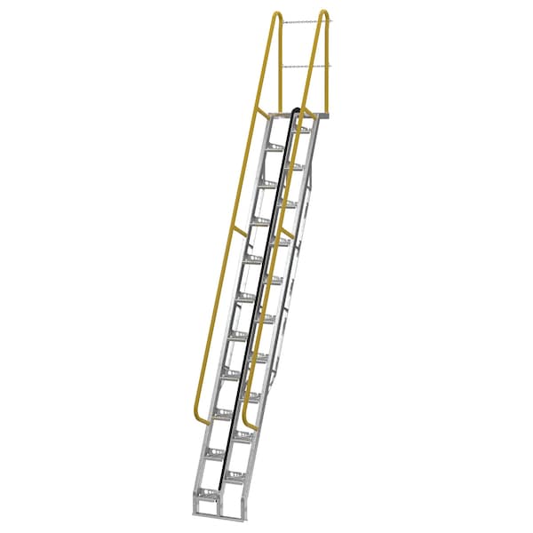 Vestil ATS-13-68-HDG 198 Overall H, Steel, 21 Steps, Galvanized Finish