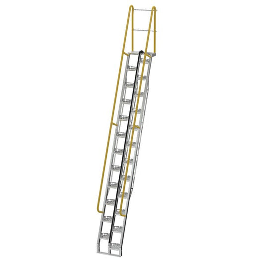 Vestil ATS-14-68-HDG 209.875 Overall H, Steel, 24 Steps, Galvanized Finish