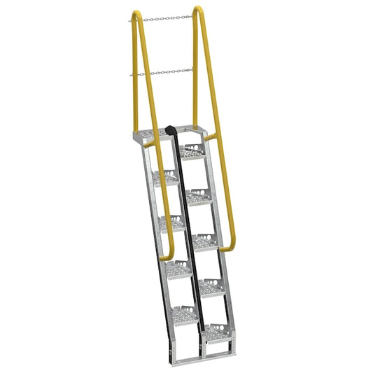 Vestil ATS-7-68-HDG 125.875 Overall H, Steel, 12 Steps, Galvanized Finish