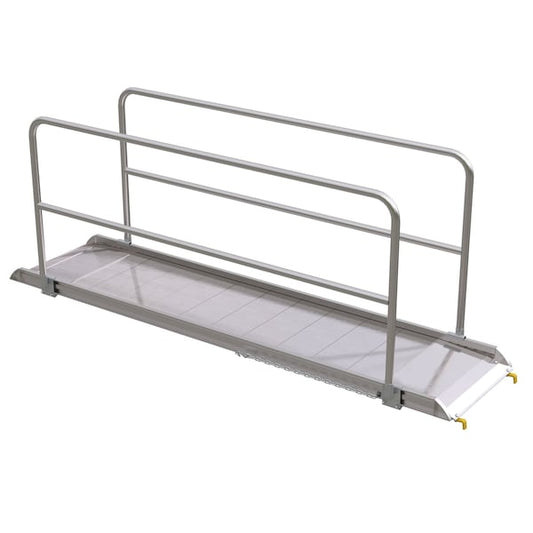 Vestil AWR-28-10B-HR Alum. Walk Ramp w/Rail Hook, 120 x 28"