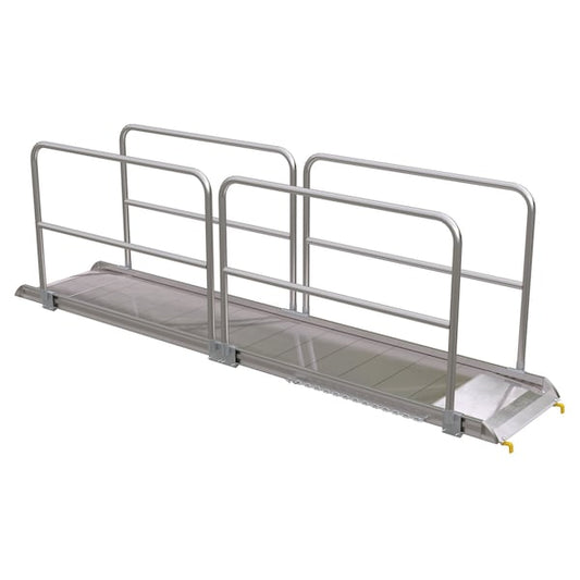 Vestil AWR-28-12B-HR Alum. Walk Ramp w/Rail Hook, 144 x 28"