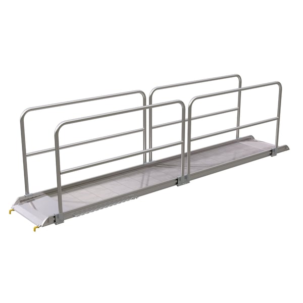 Vestil AWR-28-14B-HR Alum. Walk Ramp w/Rail Hook, 168 x 28"