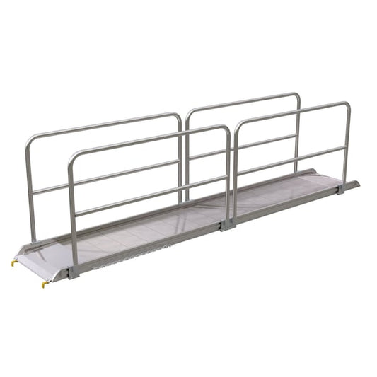 Vestil AWR-28-14B-HR Alum. Walk Ramp w/Rail Hook, 168 x 28"