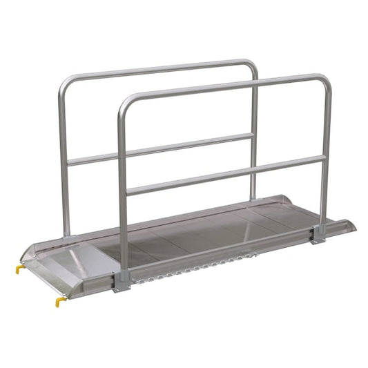 Vestil AWR-28-7B-HR Alum. Walk Ramp w/Rail Hook, 84 x 28"