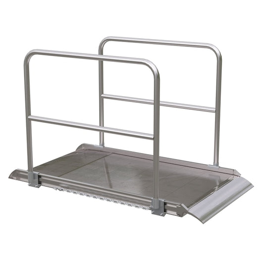 Vestil AWR-38-6A-HR Alum. Walk Ramp w/Rail Overlap, 72 x 38"