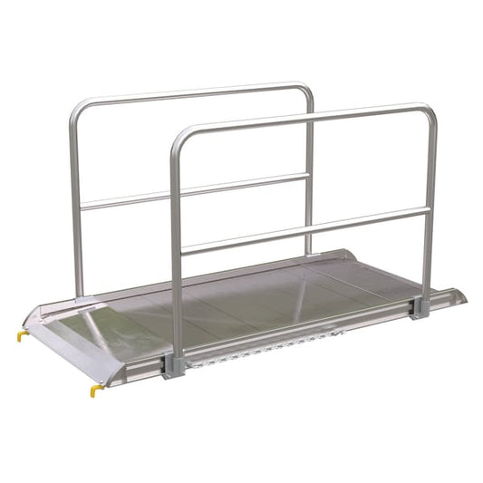 Vestil AWR-38-7B-HR Alum. Walk Ramp w/Rail Hook, 84 x 38"