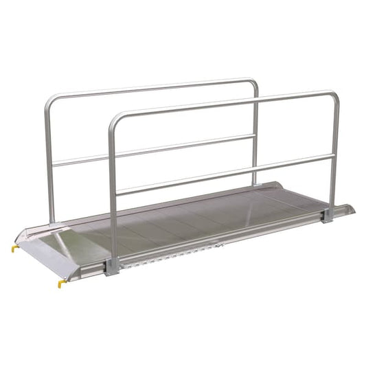 Vestil AWR-38-9B-HR Alum. Walk Ramp w/Rail Hook, 108 x 38"