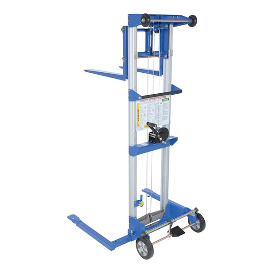Vestil A-LIFT-S-EHP Winch Lift Truck Adj. Straddle, Load Cap. 350 lb.
