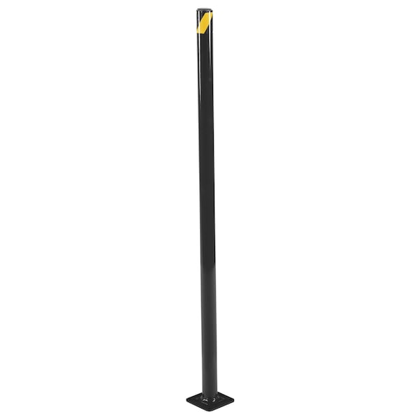 Vestil BOL-48-2-BK STEEL PIPE SAFETY BOLLARD 48"X1.75" BLK