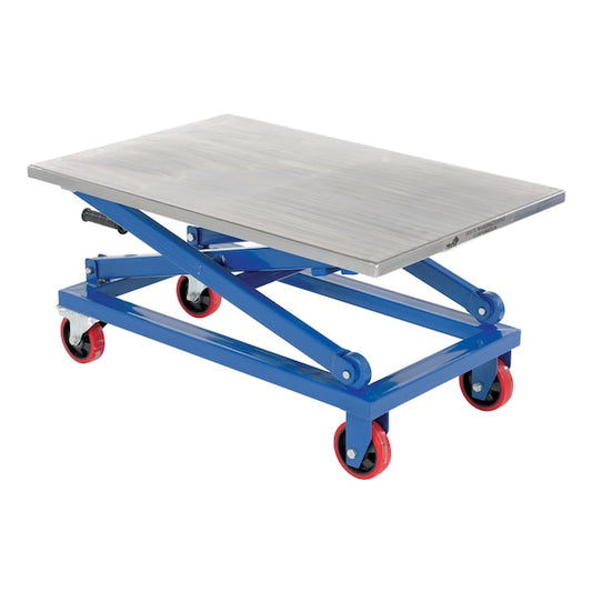 Vestil CART-1000-M MECH SCISSORS CART, HAND CRANK 26X40 1000 LBS CAP