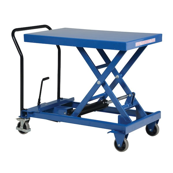 Vestil CART-1000-S-FR Premium Portable Scissor Cart, 1000 lb. Cap, 40-1/2"W, 24"L