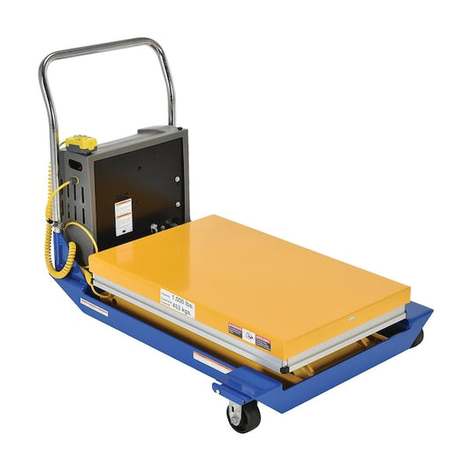 Vestil CART-23-10-DC 36" x 24" DC Powered Scissor Cart, 1000 lb Capacity