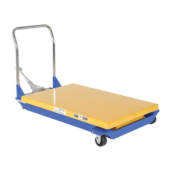 Vestil CART-32-15-M Foot Pump Scissor Cart, 1500 lb. Cap, 48"W, 32"L