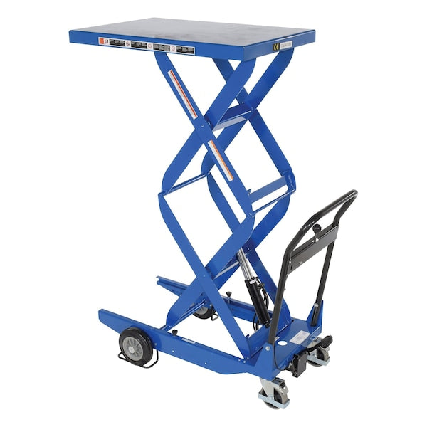 Vestil CART-400-D-HR Double Scissor Cart, 400 lb. Cap, 23-3/5"W. 35-2/5"L