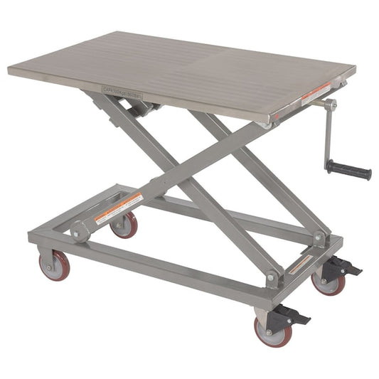Vestil CART-660-M-PSS Mechanical Cart, Stainless Steel, 660 lb Load Capacity, 23.625"; 23.5" W, 39-1/4" H