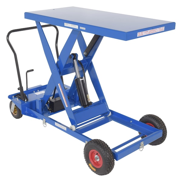 Vestil CART-PN-1000 Blue Rough Terrain Elevating Cart 1000 lb Capacity 48 x 24