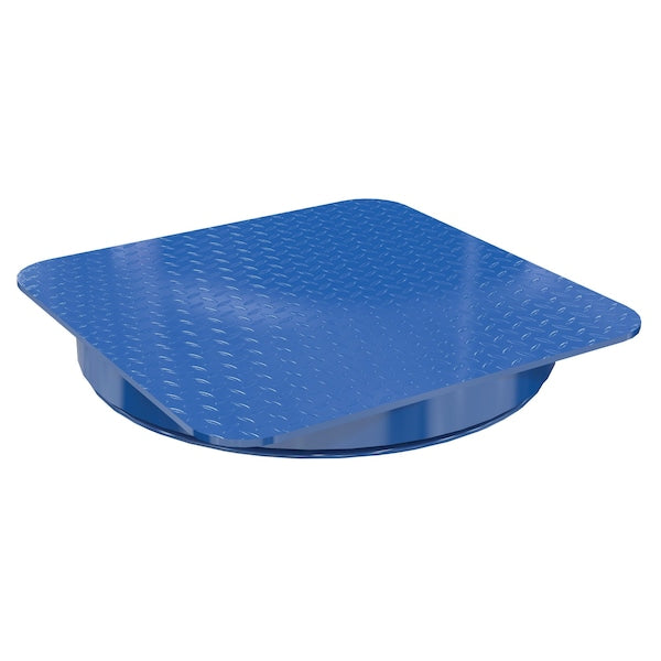 Vestil CA-18-2-TP-STP Steel 18 In. Carousel, 2K Capacity, Square Tread Top Plate Blue