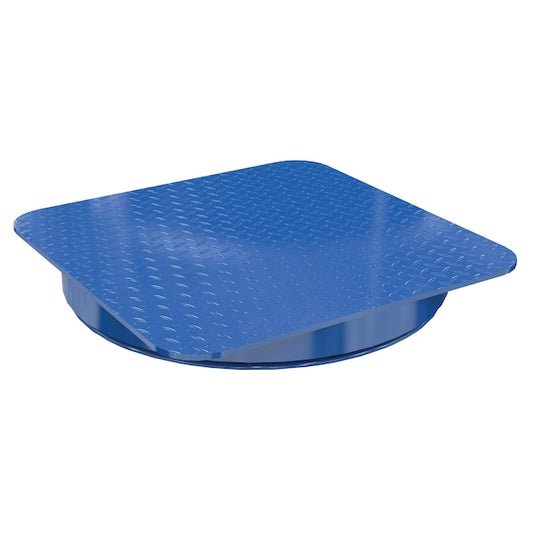 Vestil CA-18-2-TP-STP Steel 18 In. Carousel, 2K Capacity, Square Tread Top Plate Blue
