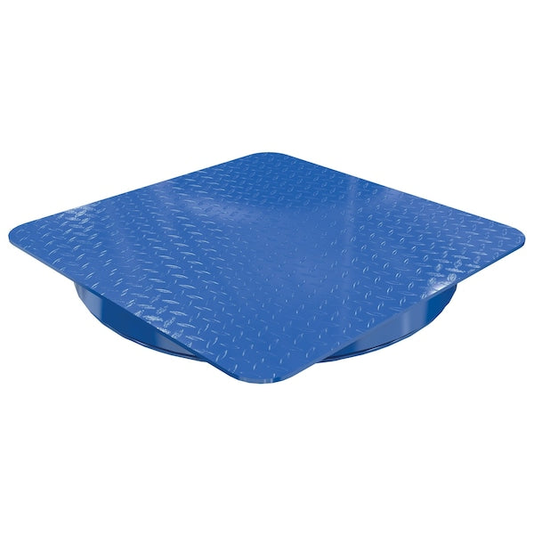Vestil CA-36-4-TP-STP Steel 36 In. Carousel, 4K Capacity, Square Tread Top Plate Blue