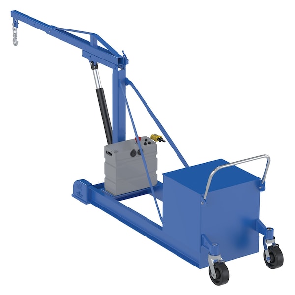 Vestil CBFC-2000-DC Steel DC Counter Balance Floor Crane 2000 Lb. Capacity Blue