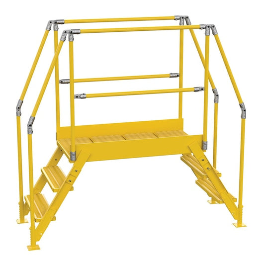 Vestil COL-3-26-33 Cross-Over Ladder, 3 Step, 28 H, 38 W