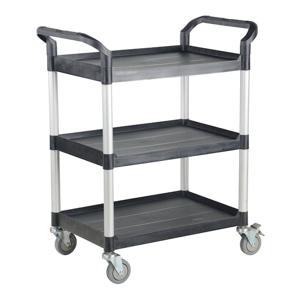 Vestil CSC-L Commercial Cart, 43x20, 3Shelf, No Panels, Steel, 550 lb Load Capacity, 3 Shelves, 20.5 L, 43.25 W