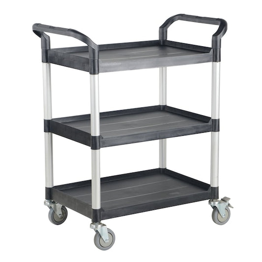 Vestil CSC-L Commercial Cart, 43x20, 3Shelf, No Panels, Steel, 550 lb Load Capacity, 3 Shelves, 20.5 L, 43.25 W