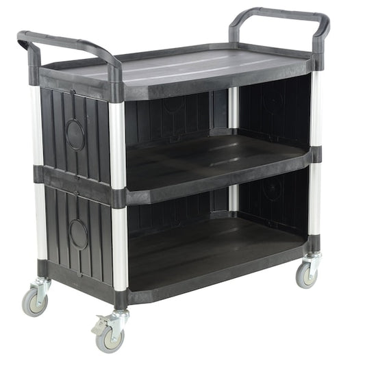 Vestil CSC-P Commercial Cart, 43x20, 3 Shelf, Panels, Steel, 550 lb Load Capacity, 3 Shelves, 20.5 L, 43.375 W