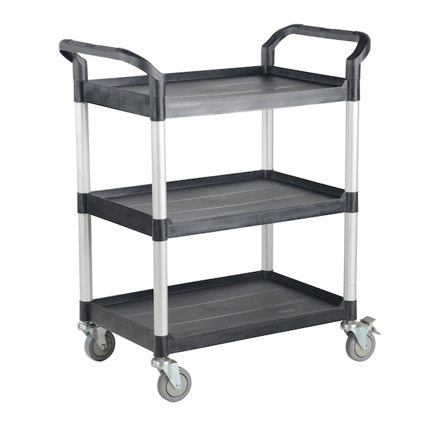 Vestil CSC-S Commercial Cart, 33x19, 3 Shelf, Steel, 550 lb Load Capacity, 3 Shelves, 19 L, 33.5 W, 39.5 H