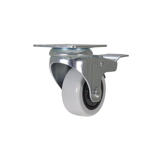 Vestil CST-B28-3X1PP-SWTB Light Gray Swivel With Total Brake Polypropylene Caster 3 x 1 1/4