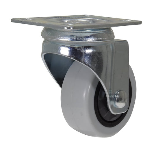 Vestil CST-B28-3X1PP-S Light Gray Swivel Polypropylene Caster 3 x 1 1/4