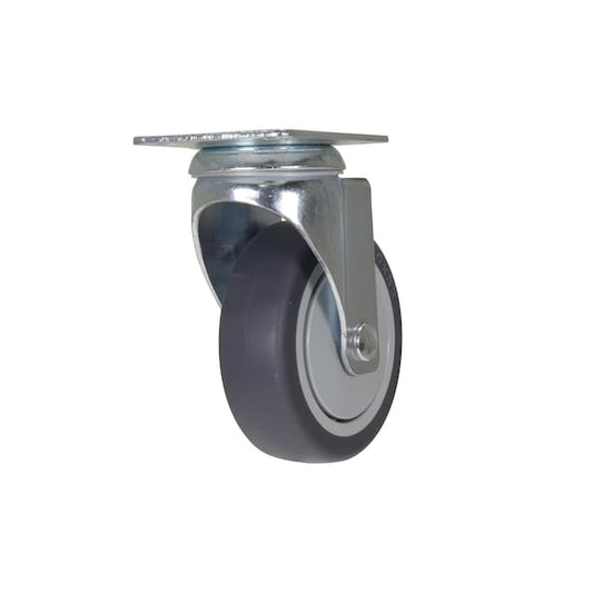 Vestil CST-B28-4X1TPR-S Dark Gray Swivel Thermoplastic Polyurethane Rubber Caster 4 x 1 1/4