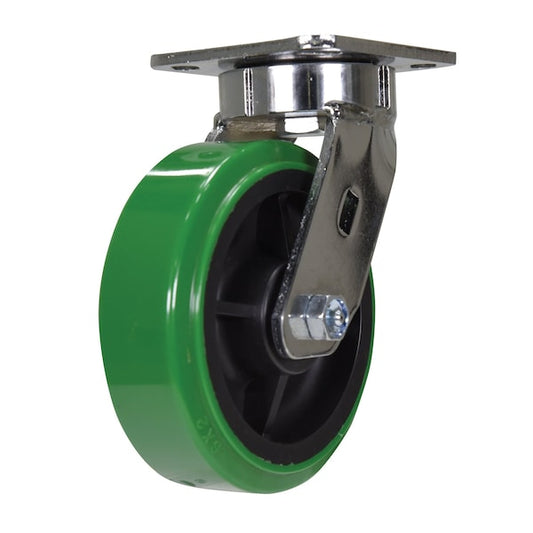 Vestil CST-FC47-6X2DT-S Green Swivel Polyurethane 6 x 2 Caster