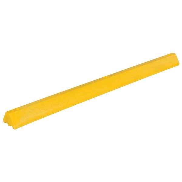 Vestil CS-S72-Y Car Stop Recycled Plastic, Yellow, 72"
