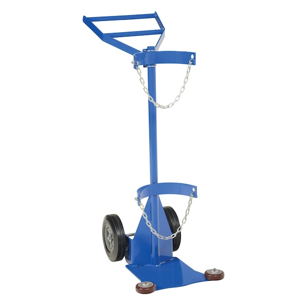 Vestil CYL-DLX-1-HR Blue Deluxe Portable Cylinder Lifter 500lb Capacity Hard Rubber Wheel