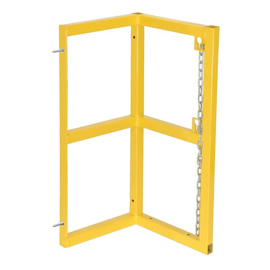 Vestil CYL-FMSR-1-EXT Yellow Cylinder Barricade Extension Rack Single Cylinder Capacity
