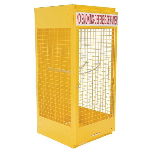 Vestil CYL-G-8-CA Yellow Cylinder Storage Cabinet 8 Cylinder Capacity