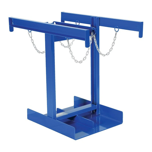 Vestil CYL-P-4 Blue 4 Cylinder Caddy Works With Fork Truck 800 lb Capacity