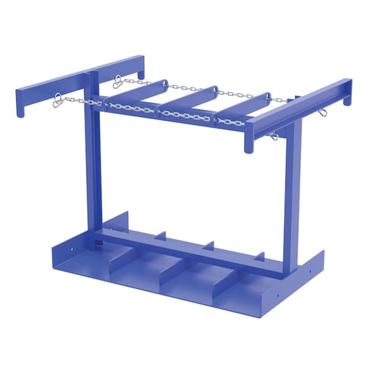 Vestil CYL-P-8 Blue 8 Cylinder Caddy Works With Fork Truck 800 lb Capacity