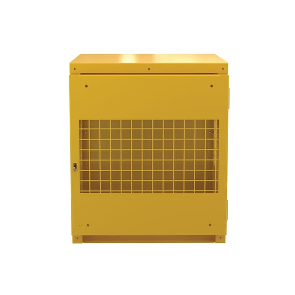 Vestil CYL-V-4 Yellow Powder Coated Cylinder Storage Vertical 4 Cylinder Capacity